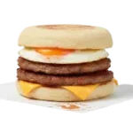 Double Sausage, Egg & Cheese Muffin popeyes